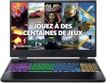 Acer Nitro 5 AN515-58-5335 Ordinateur Portable Gaming 15,6'' FHD IPS 144 Hz, PC Portable Gamer (Intel Core i5-12450H, NVIDIA GeForce RTX 4050, RAM 16 Go, 512 Go SSD, Windows 11) - pc gaming Noir