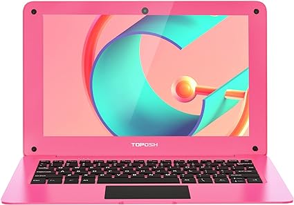 TOPOSH Notebook Mini 4Go RAM + 64Go ROM SSD eMMC Processeur Intel Celeron N3350 2,4 GHz 64 Bits avec Clavier Français AZERTY