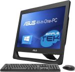 ASUS Ordinateur de bureau tout-en-un ET2013 20" Pentium Serial Port RS232 DVD-RW Win 10 SmartWorking Black (reconditionné) (avec kit souris et clavier sans fil, 8 Go RAM SSD 240 Go)