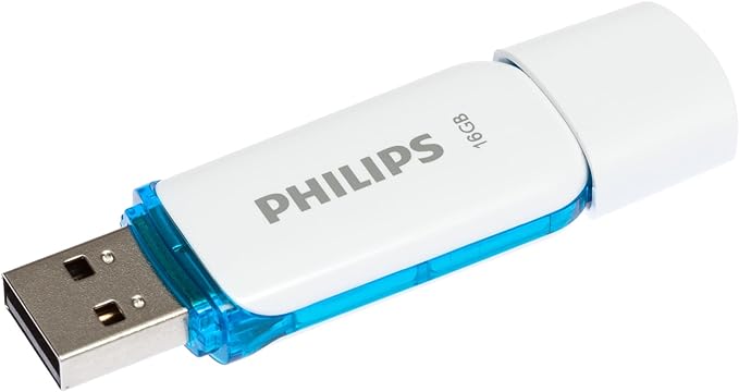 Philips Snow Édition High Speed clé USB 2.0 16 Go pour PC, Ordinateur Portable, Stockage de données informatiques, Vitesse de Lecture jusqu'à 21 Mo/s