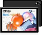 DOOGEE U9 Tablette Android 13, WiFi 6 Tablette Enfants 10.1 Pouces 7GB+64GB (TF 1TB), Tablette Tactile 5060mAh/1280x800/5MP+2MP/BT5.0/Widevine L1/Quad-Core, Noir